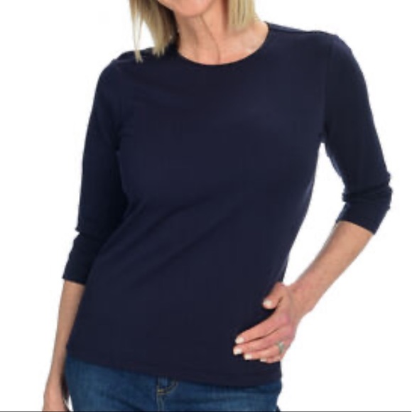 Christopher & Banks | Basic | Navy | Long sleeve tee - Picture 10 of 10